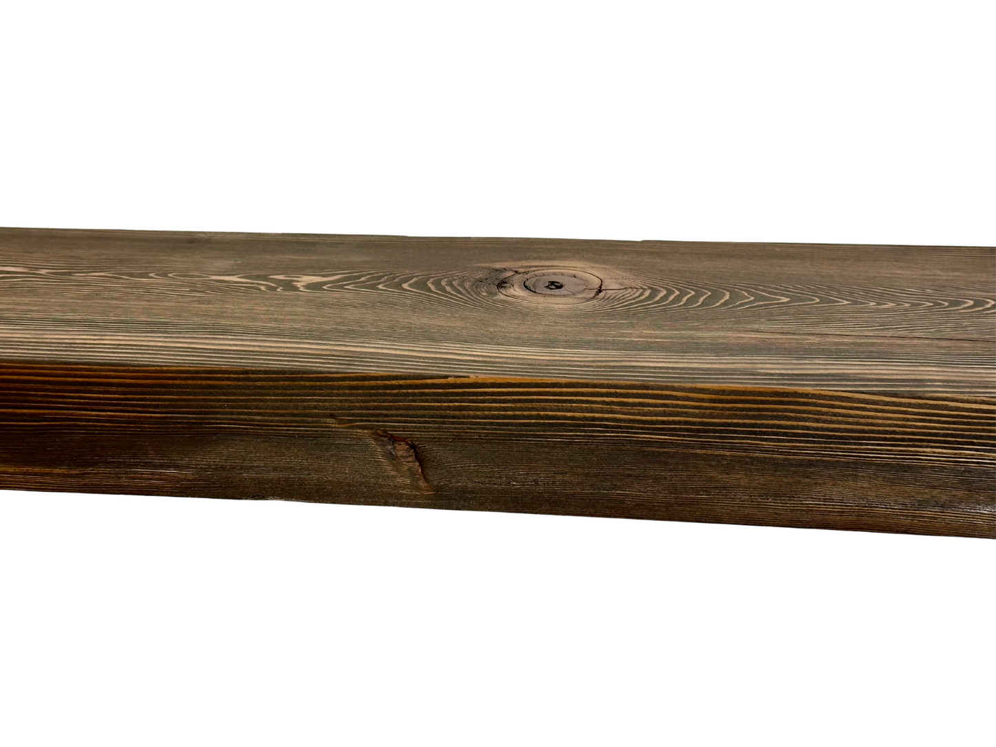 Planed and Sanded Reclaimed Barn Wood Fireplace Mantel Shelf - 3x7