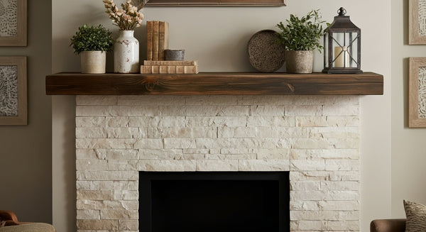 Planed and Sanded Reclaimed Barn Wood Fireplace Mantel - 3x7