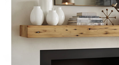 Planed and Sanded Reclaimed Barn Wood Fireplace Mantel - 4" Thick x 8" Deep