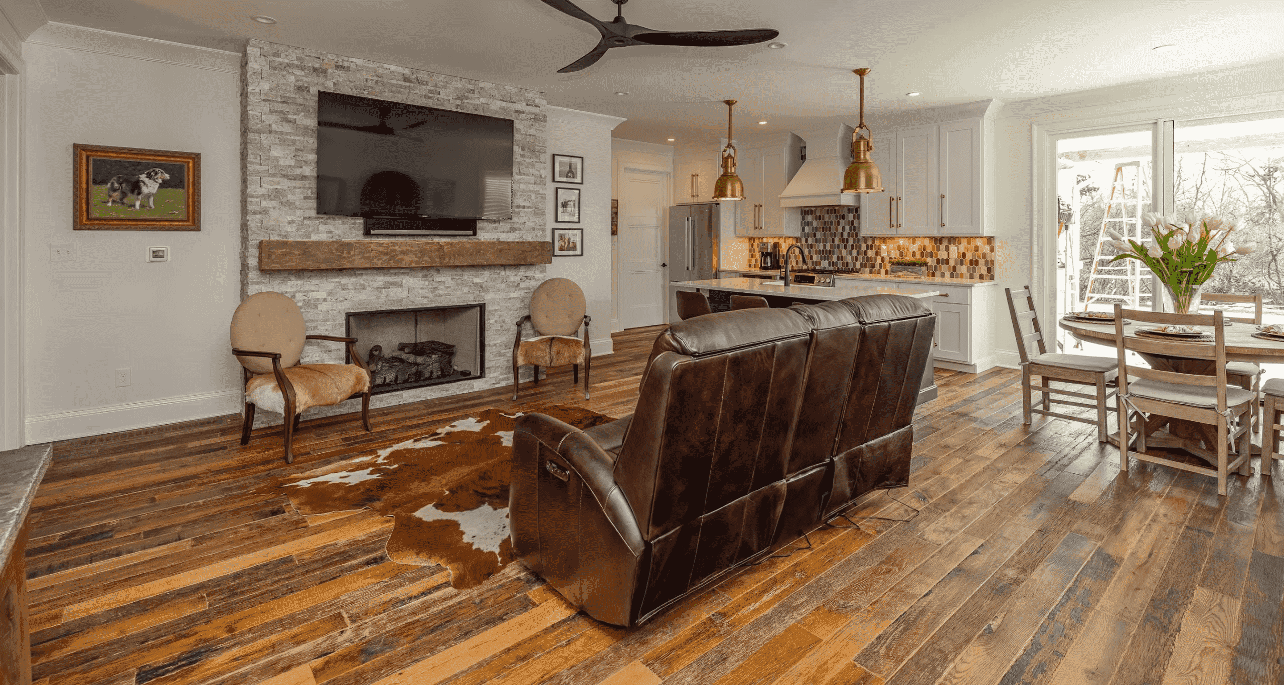 Racehorse Engineered Wood Flooring in Living Room