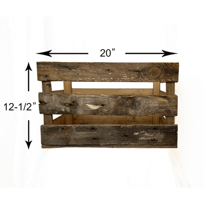 Large Rustic Wooden Crate Reclaimed Barn Wood Storage Box