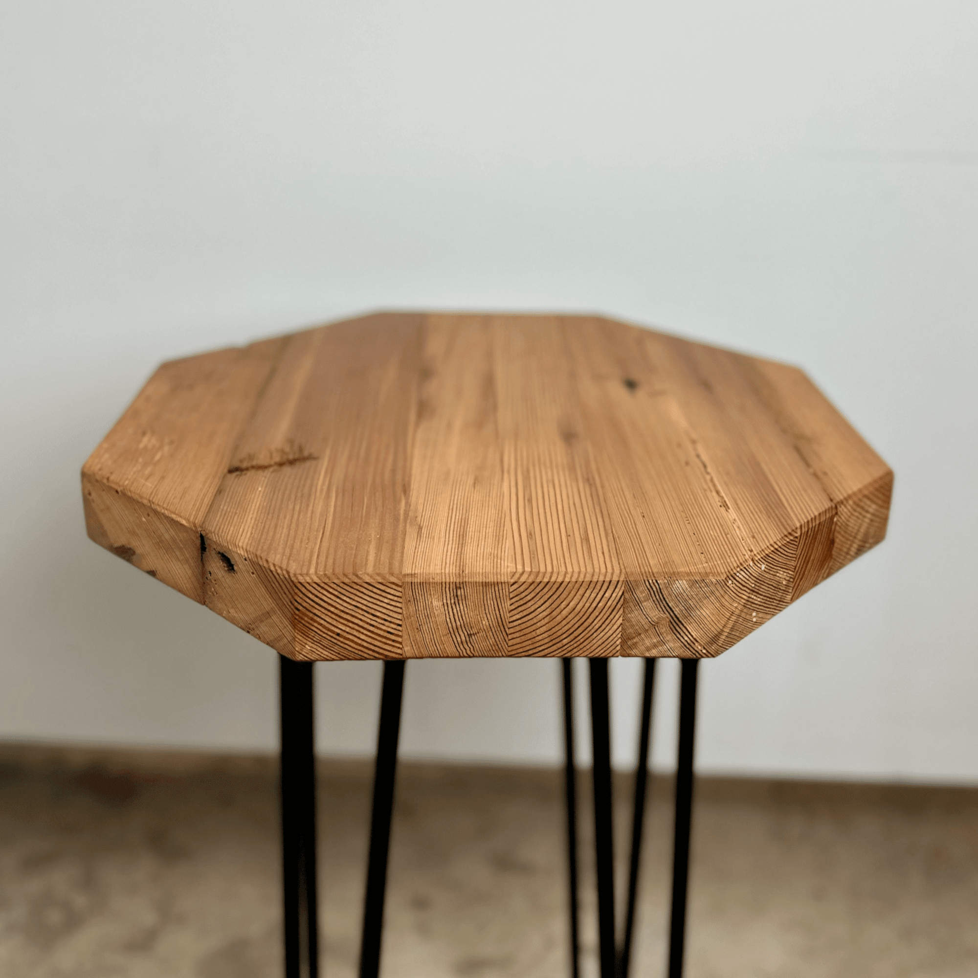 Octagonal Timber Table Reclaimed Wood Hairpin Leg Table - Octagonal – Modern Timber Craft
