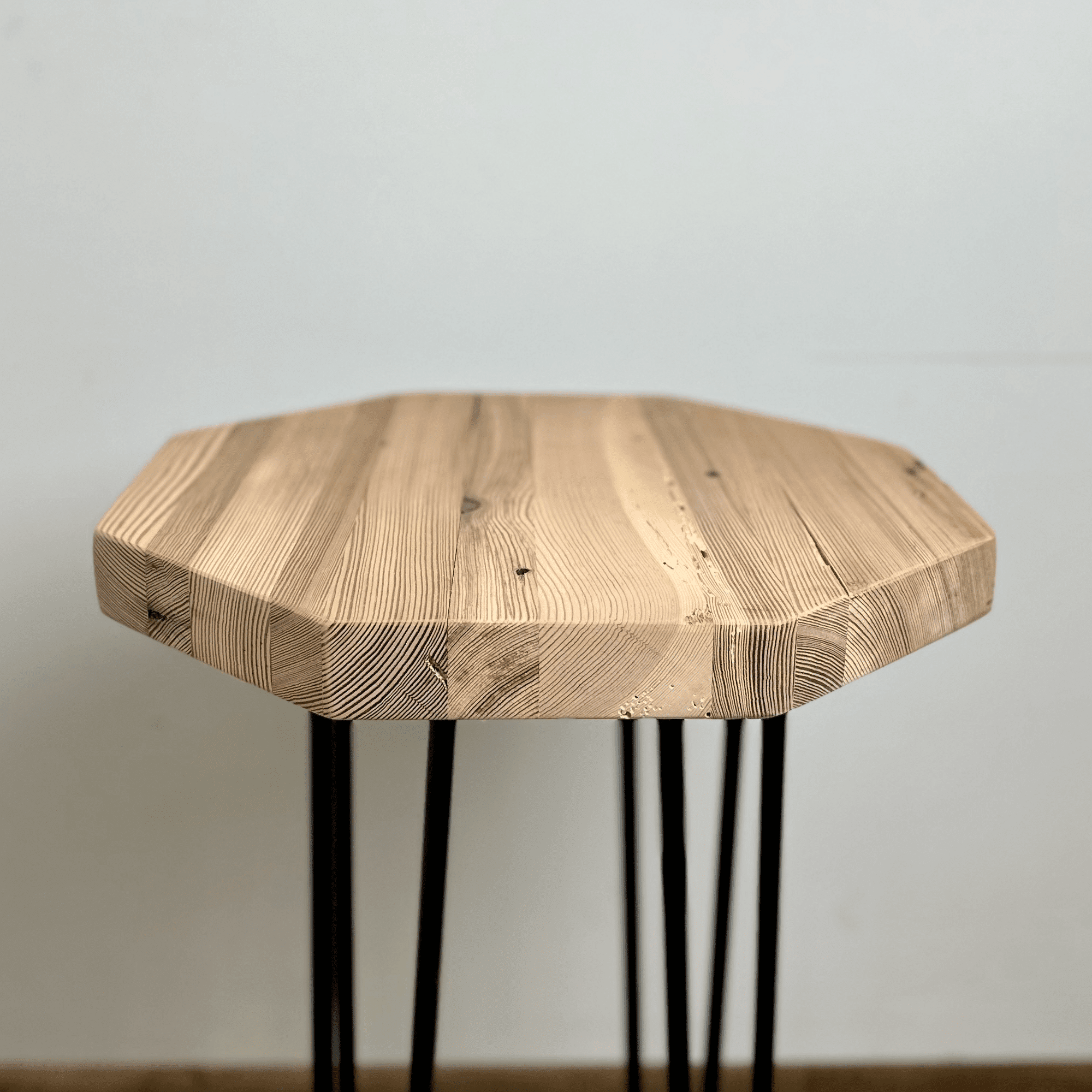 Octagonal Timber Table Reclaimed Wood Hairpin Leg Table - Octagonal – Modern Timber Craft