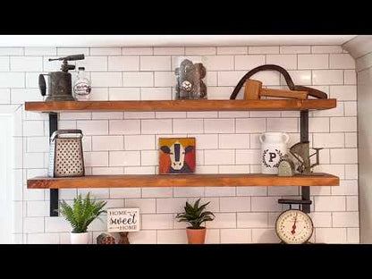 Reclaimed Barn Wood Wall Shelves - 2x10